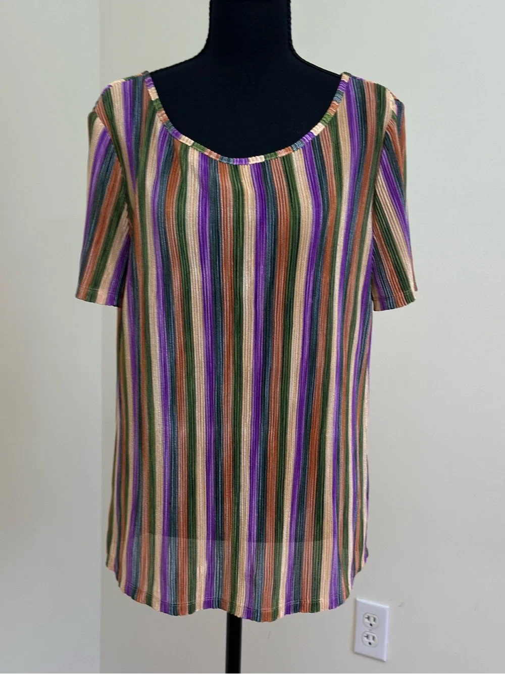 Ramy Brook Multicolor large Striped Top NWOT Casual Lightweight Designer Blouse